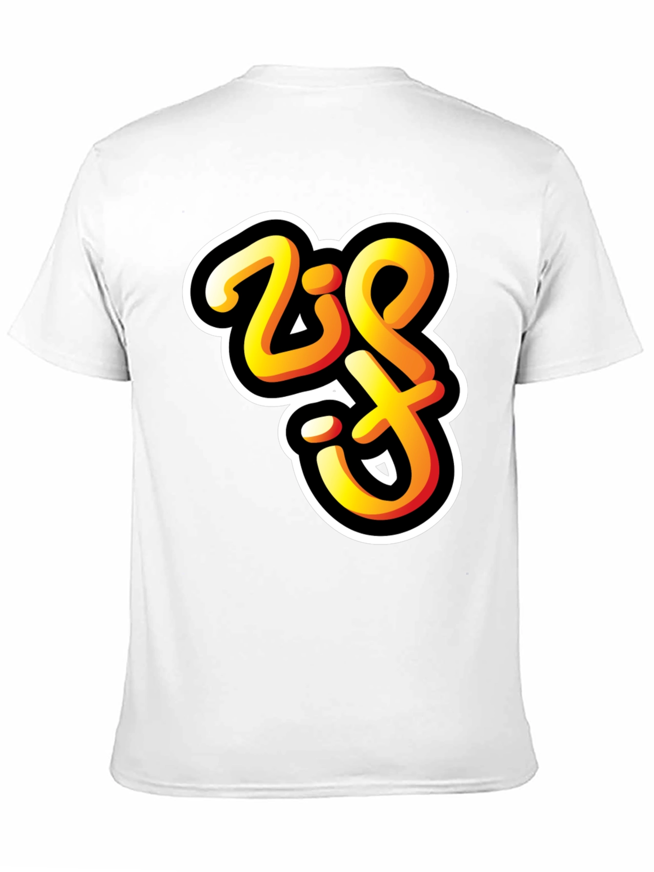 Bold Zift Graffiti Style Black T-Shirt