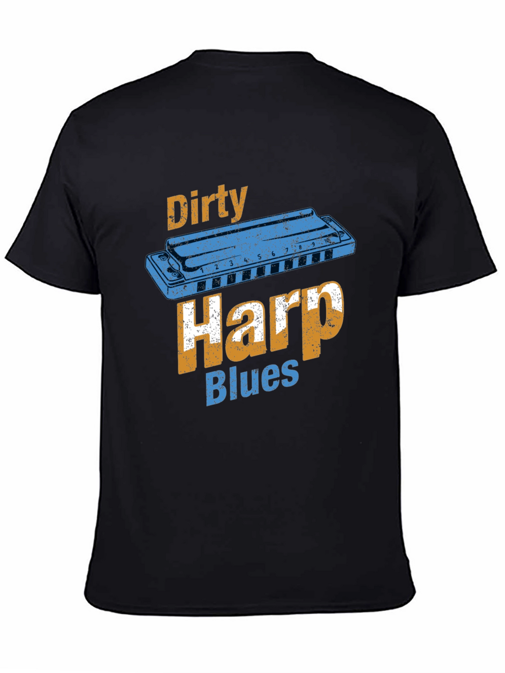Dirty Harp Blues T-Shirt - Music Lover Tee