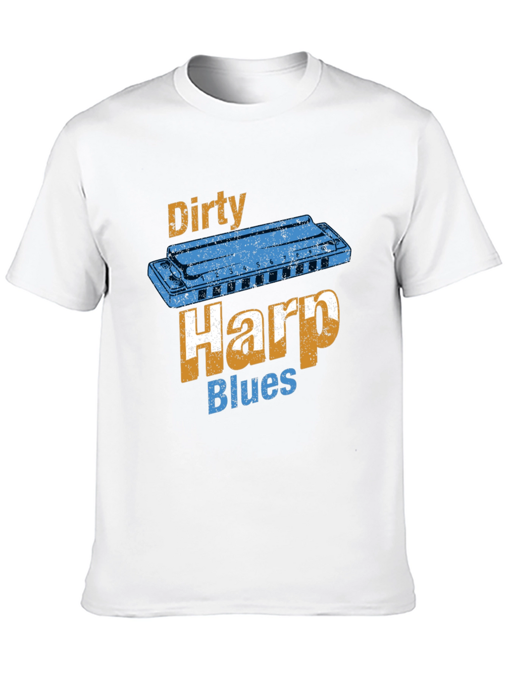 Dirty Harp Blues T-Shirt - Music Lover Tee