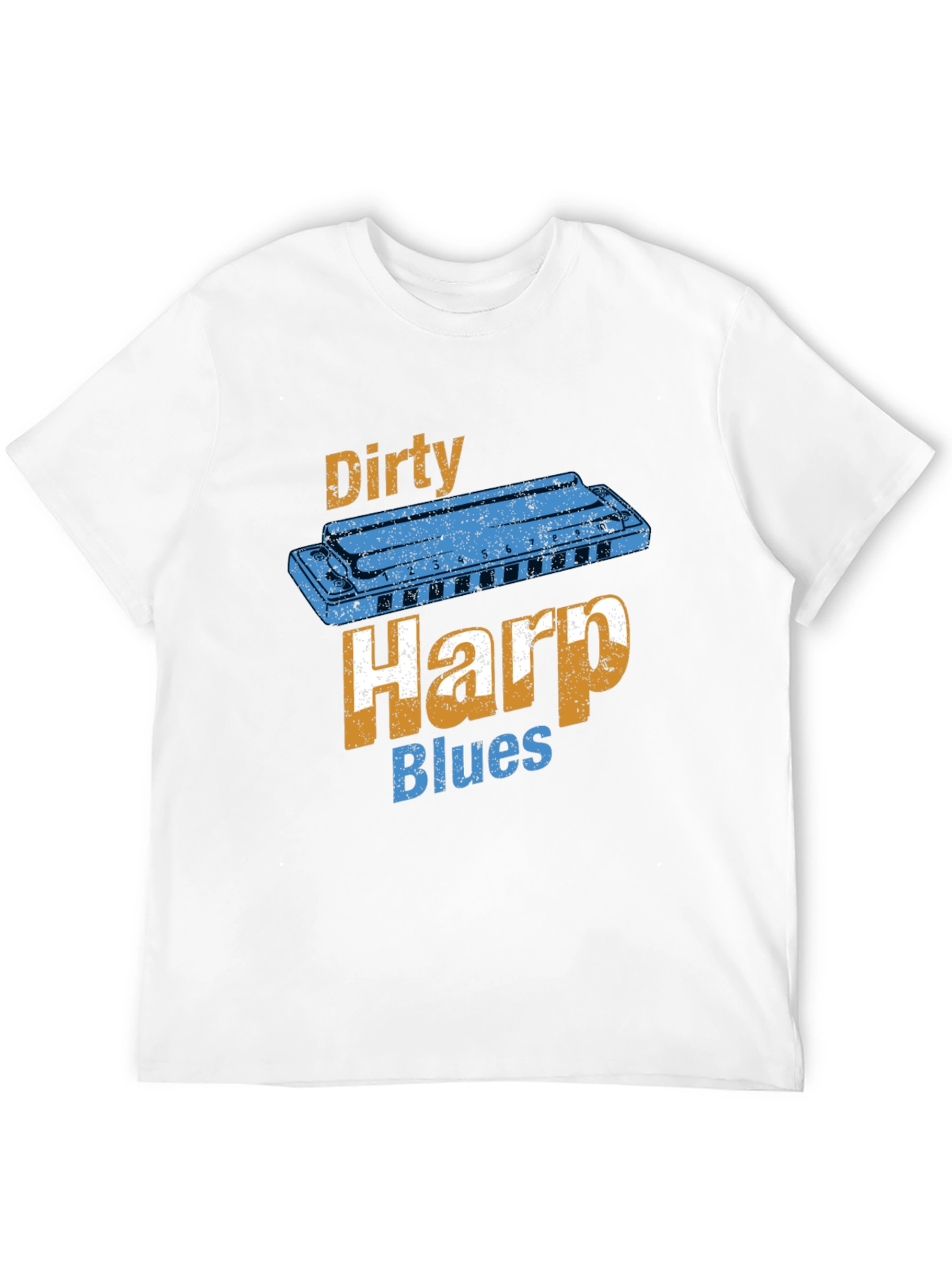 Dirty Harp Blues T-Shirt - Music Lover Tee