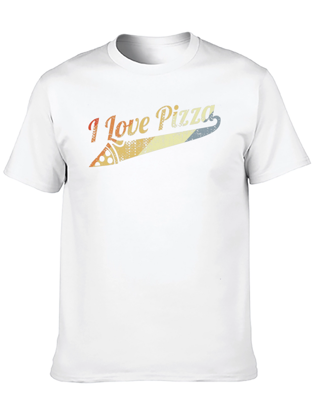 I Love Pizza Retro Graphic Tee - Black