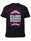 Intelligence Research Specialist T-Shirt Funny Superwoman