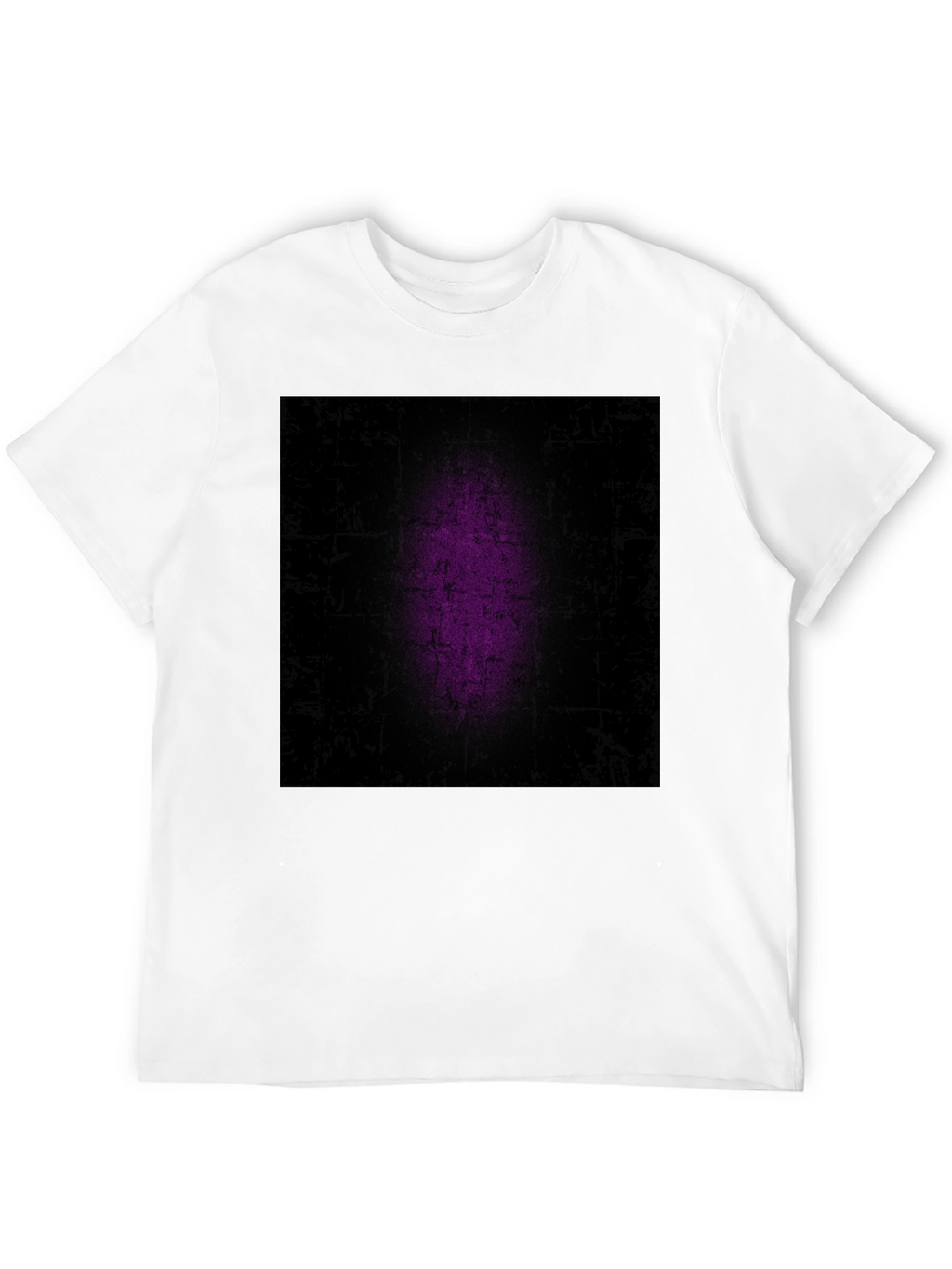Grunge Purple Patch Black T-Shirt
