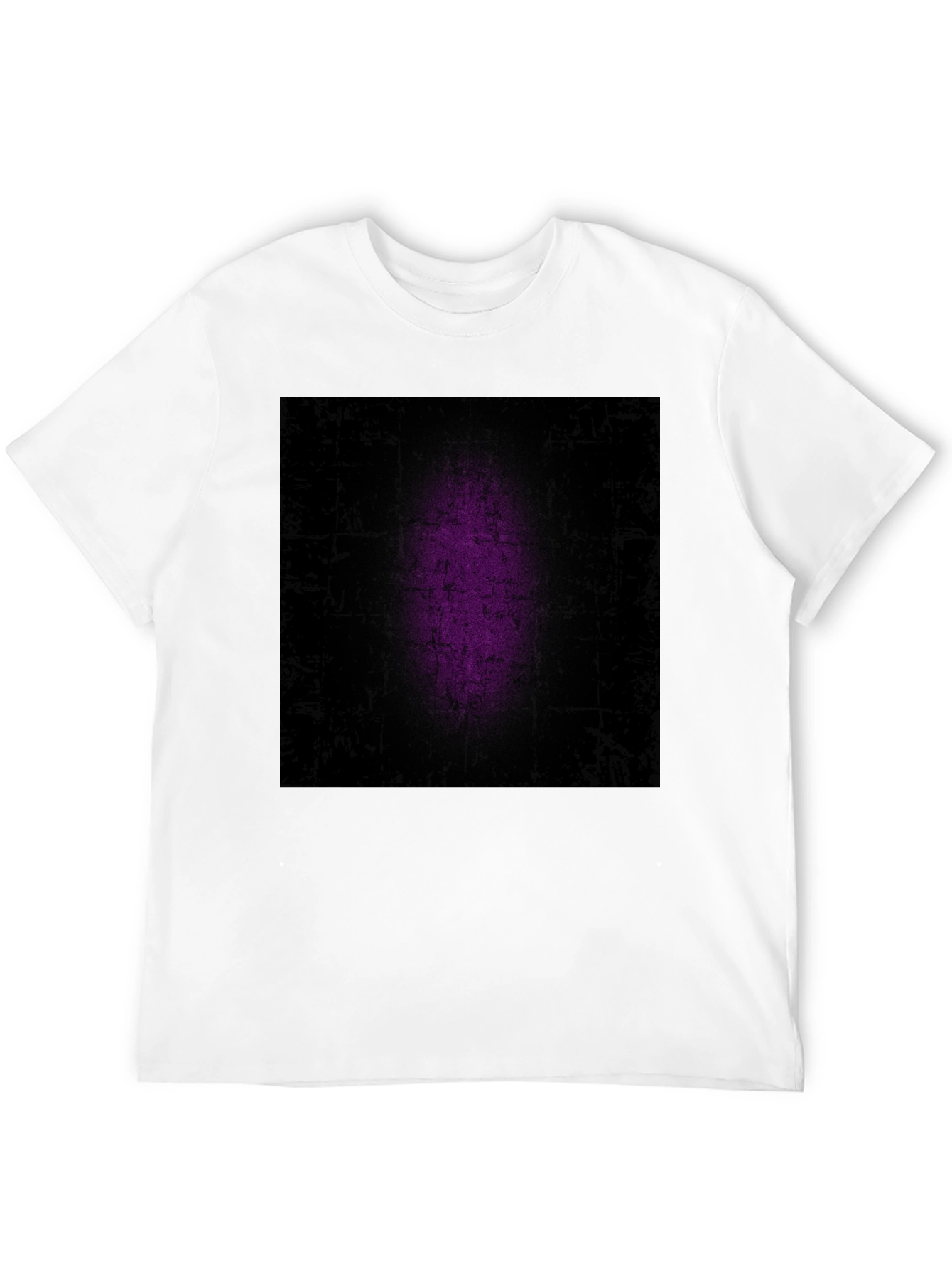 Grunge Purple Patch Black T-Shirt
