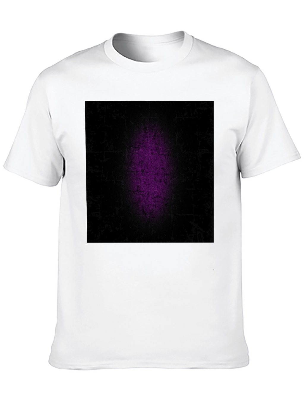 Grunge Purple Patch Black T-Shirt