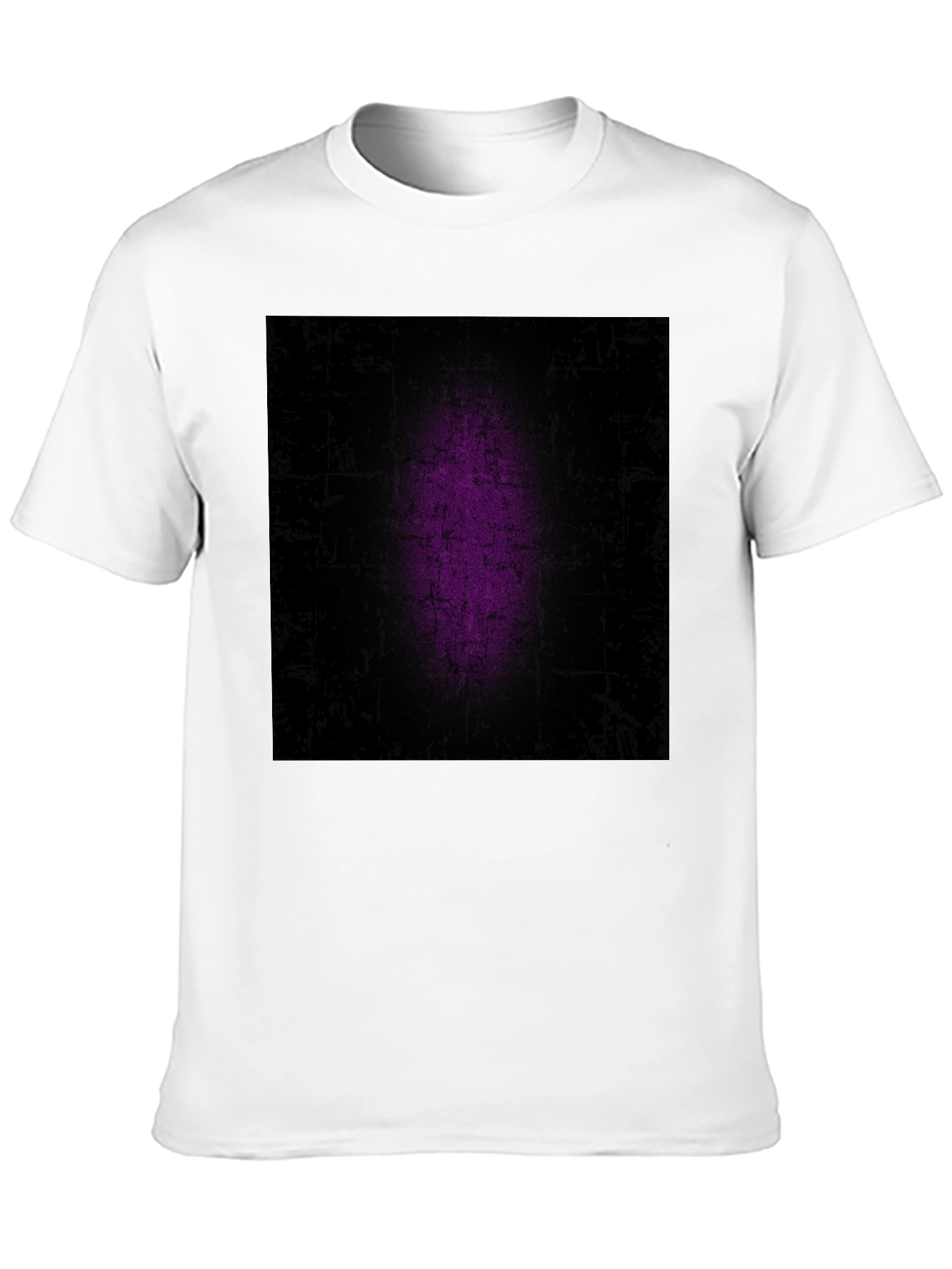 Grunge Purple Patch Black T-Shirt