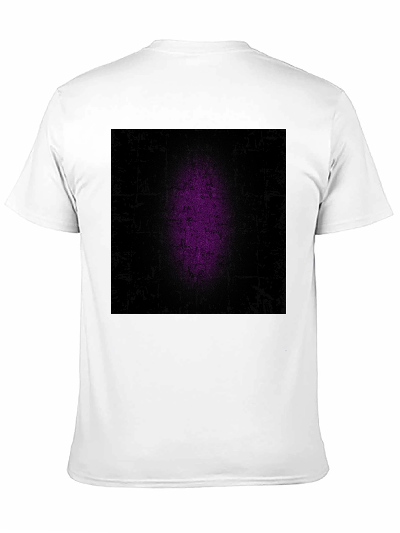 Grunge Purple Patch Black T-Shirt