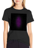 Grunge Purple Patch Black T-Shirt