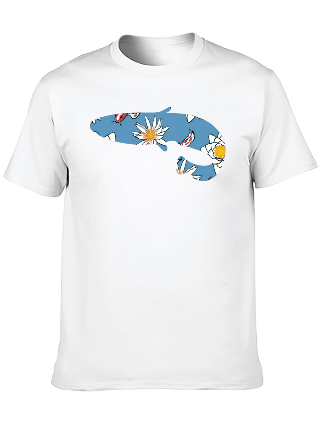Floral Fish Graphic T-Shirt - Casual Style
