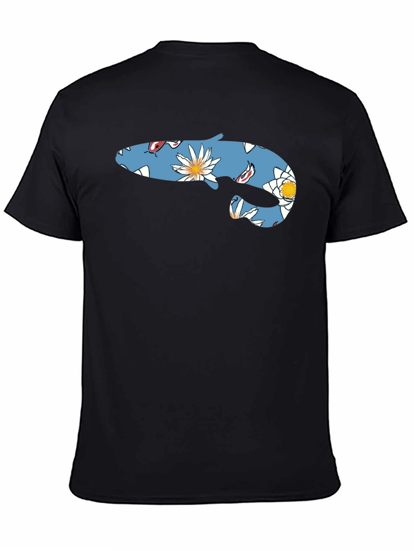 Floral Fish Graphic T-Shirt - Casual Style