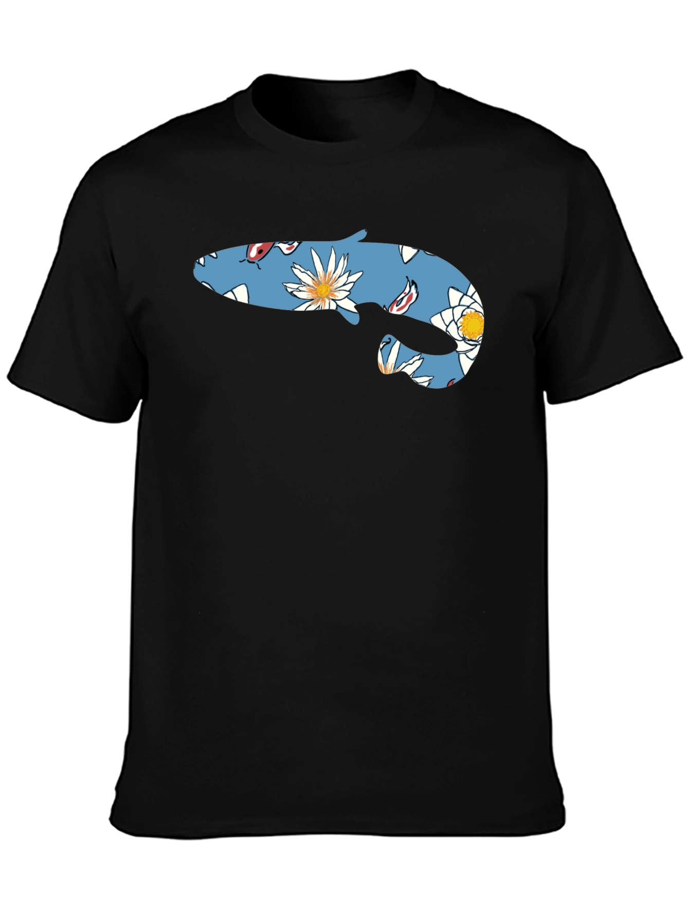 Floral Fish Graphic T-Shirt - Casual Style