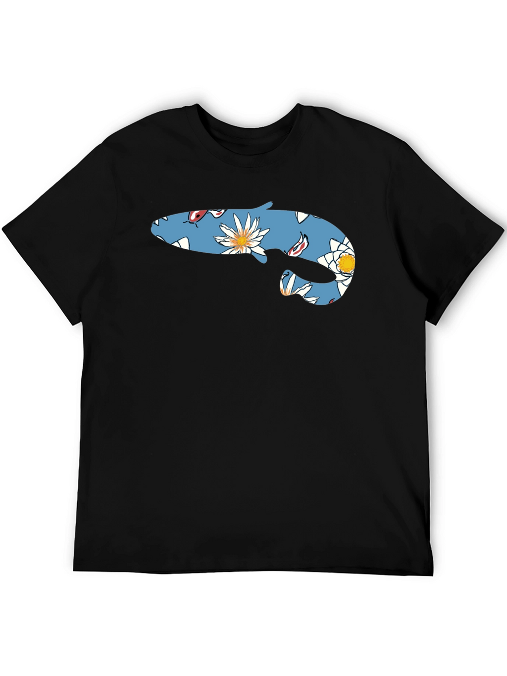 Floral Fish Graphic T-Shirt - Casual Style