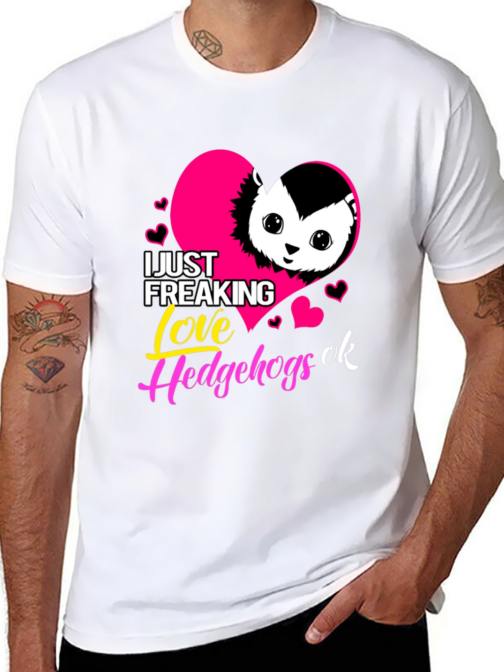 I Love Hedgehogs Graphic Tee