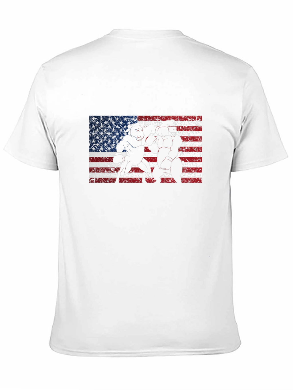 Bull vs Bear American Flag T-Shirt