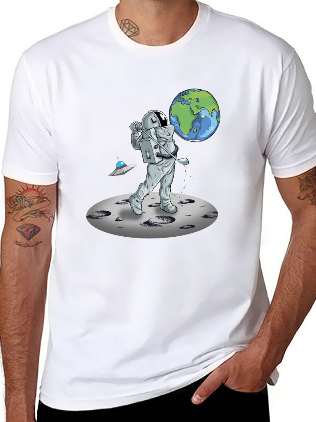 Astronaut Golfing on the Moon T-Shirt