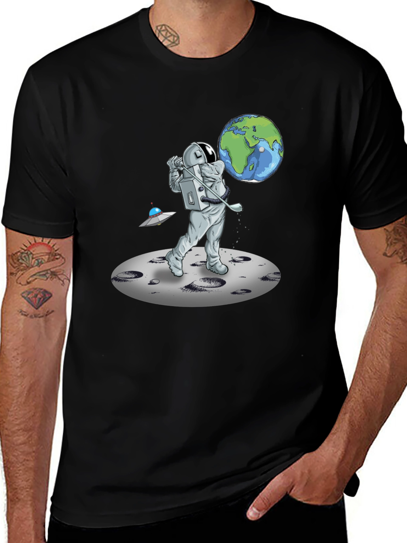Astronaut Golfing on the Moon T-Shirt