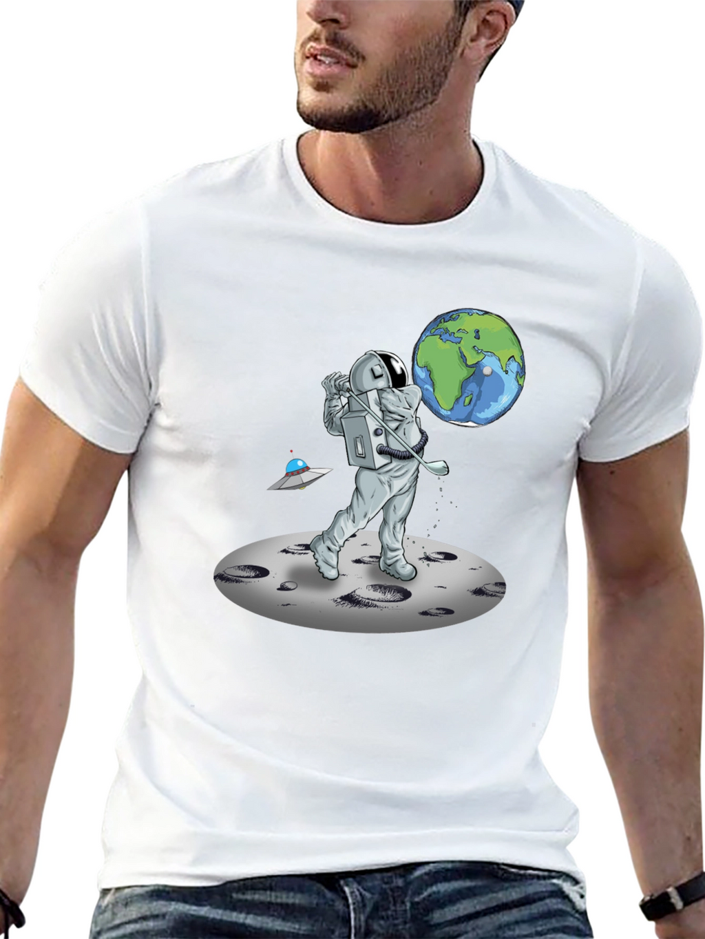 Astronaut Golfing on the Moon T-Shirt