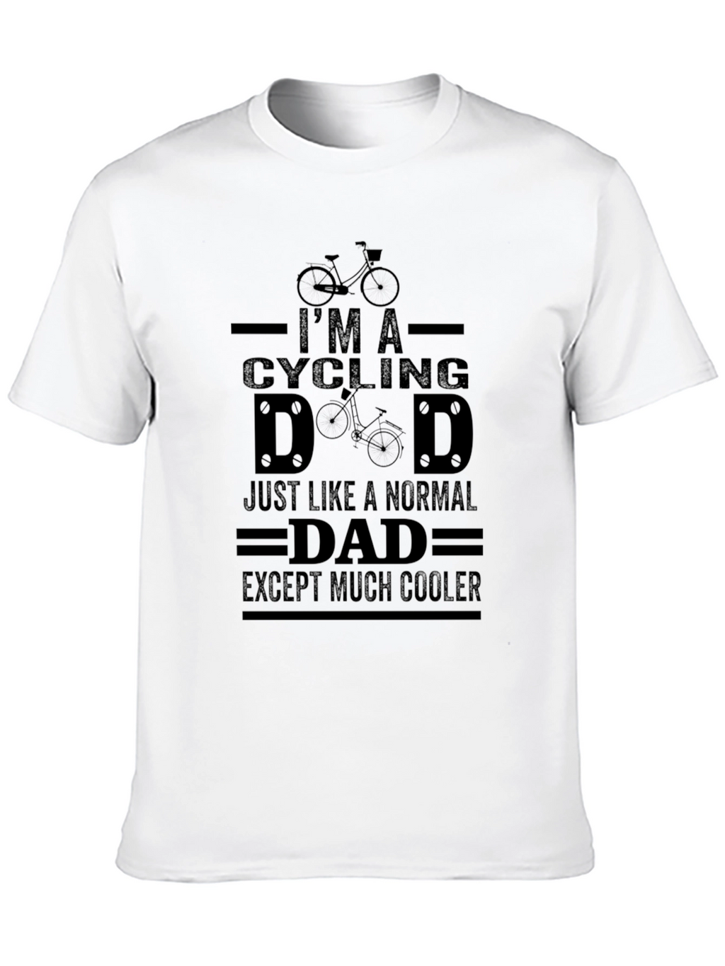 Cool Cycling Dad Black T-Shirt