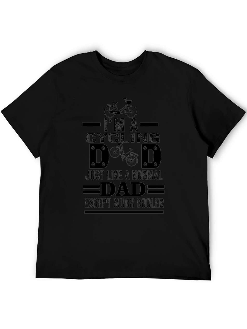 Cool Cycling Dad Black T-Shirt