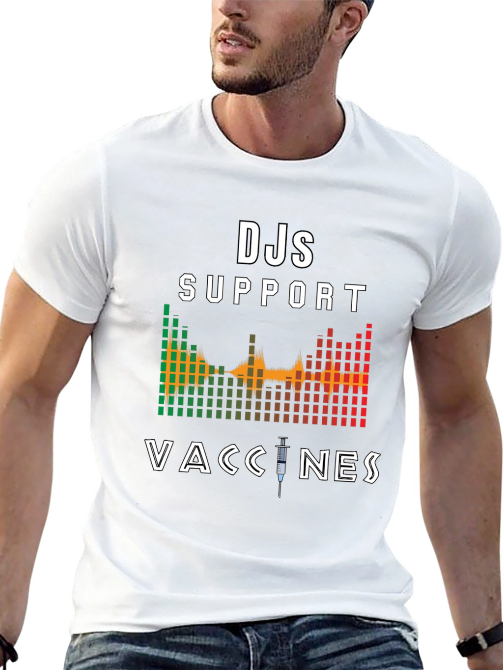 DJs Support Vaccines Graphic T-Shirt