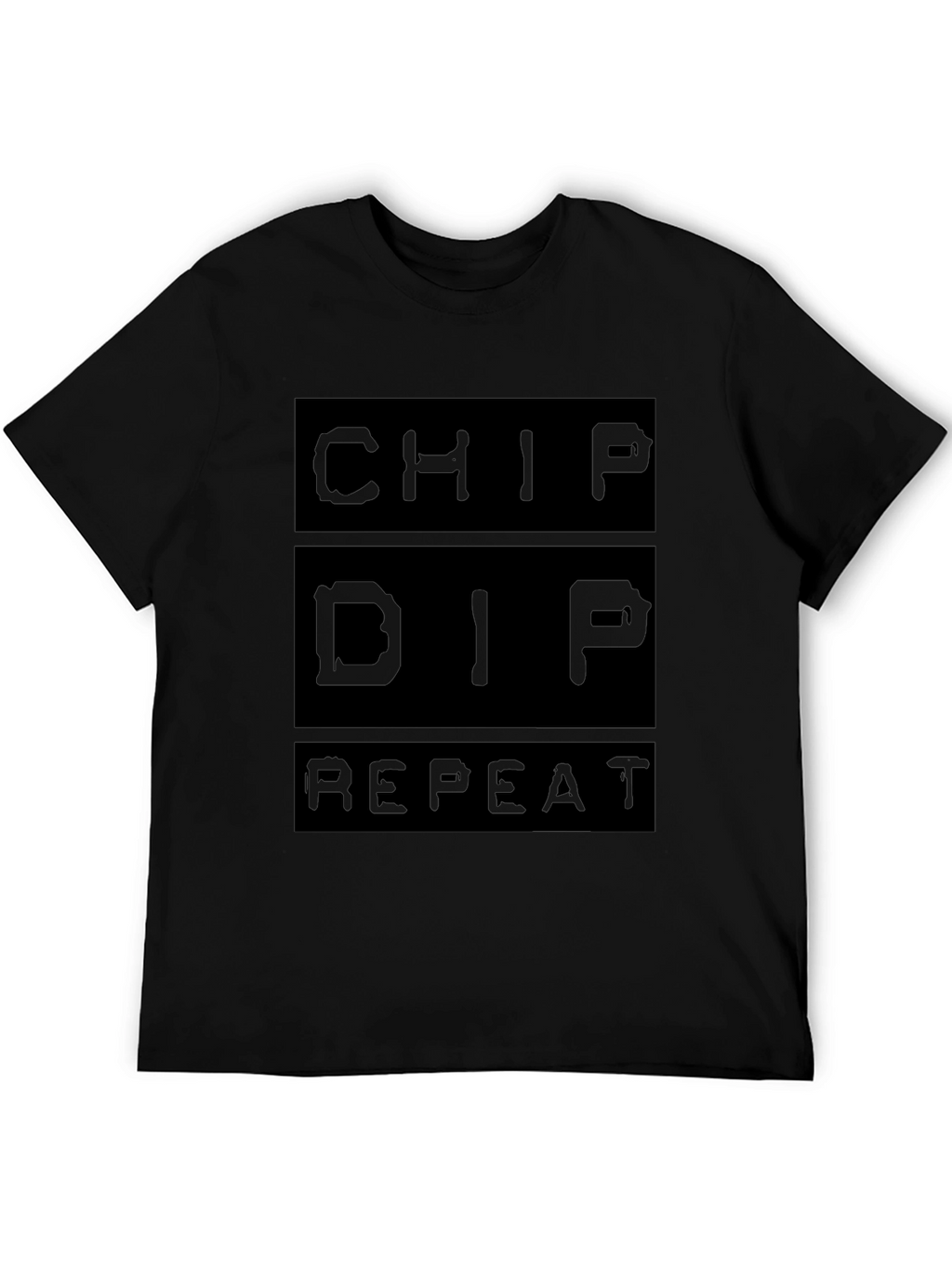 Chip Dip Repeat Graphic Tee - Black