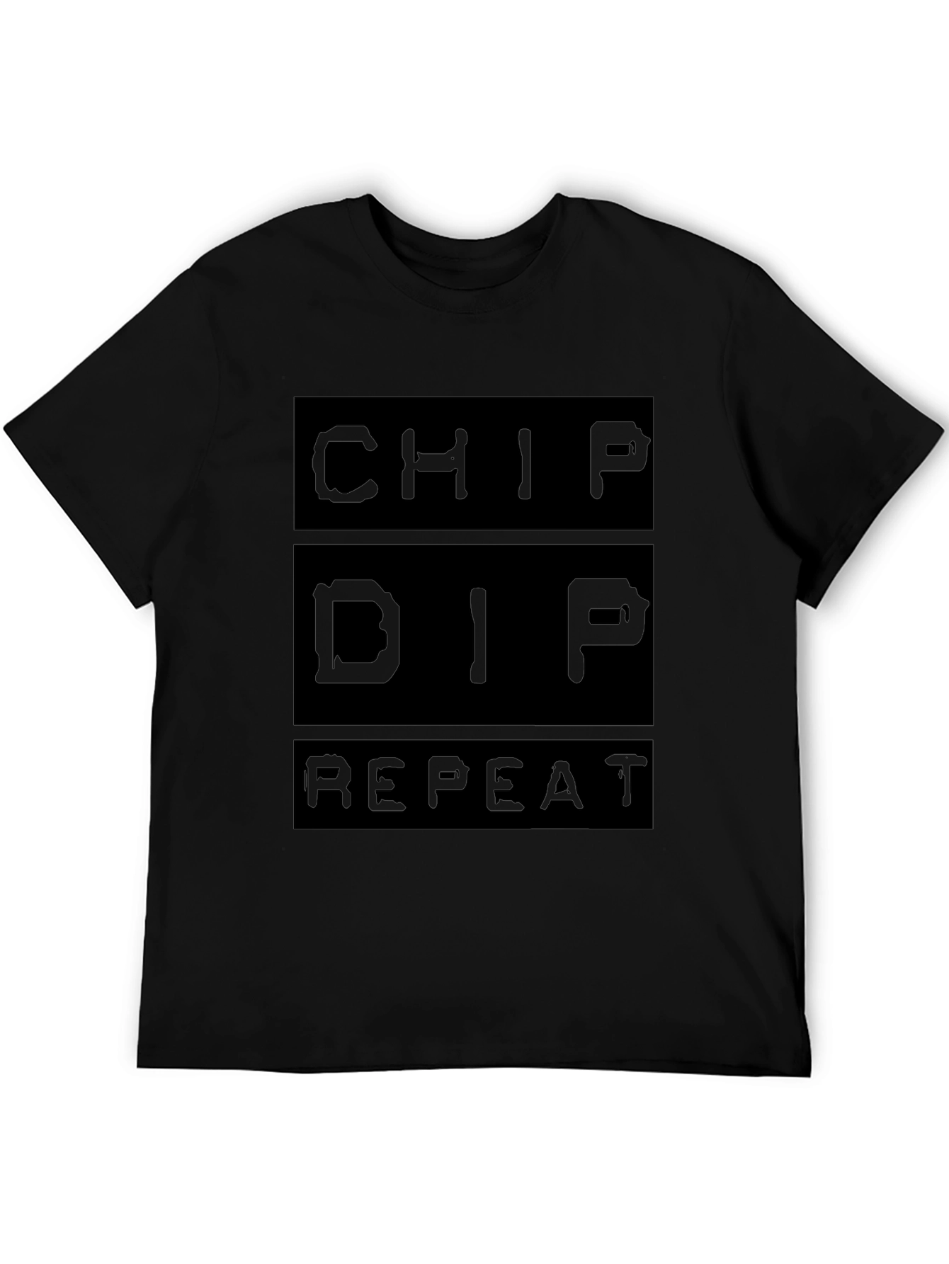 Chip Dip Repeat Graphic Tee - Black