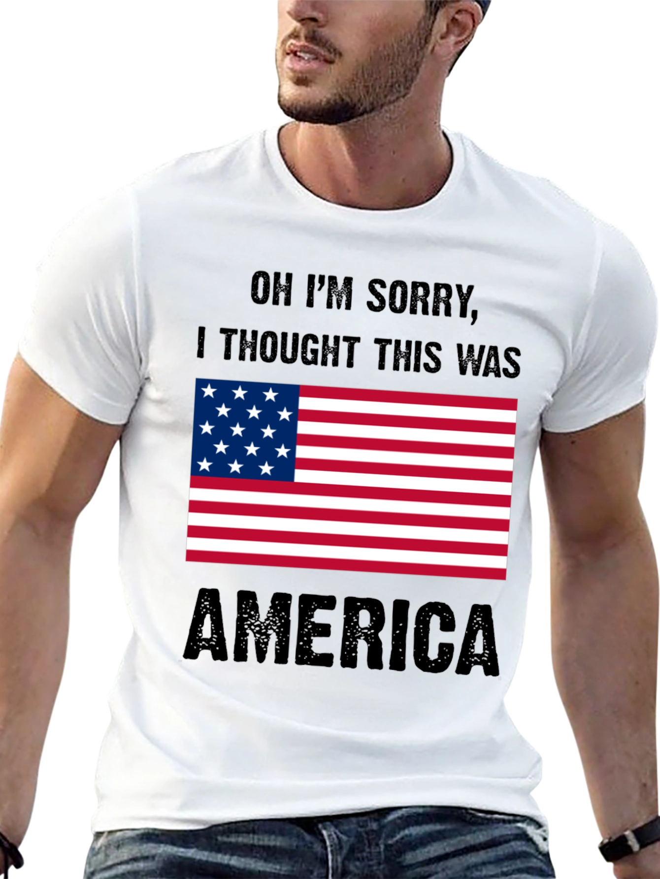 Funny America Graphic T-Shirt Patriotic Tee