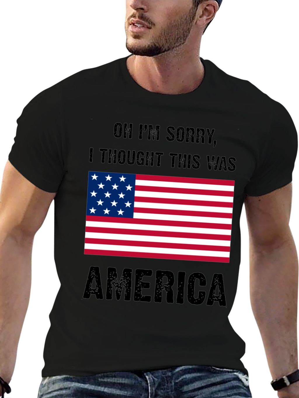 Funny America Graphic T-Shirt Patriotic Tee