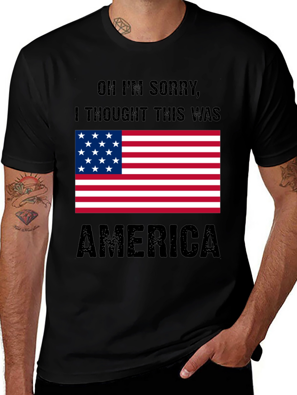 Funny America Graphic T-Shirt Patriotic Tee