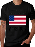 Funny America Graphic T-Shirt Patriotic Tee