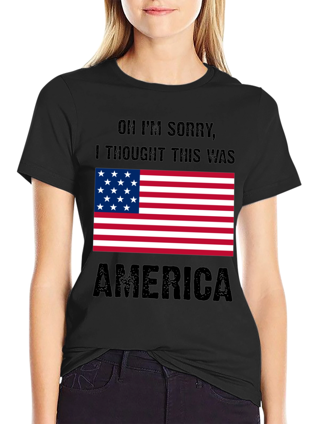 Funny America Graphic T-Shirt Patriotic Tee