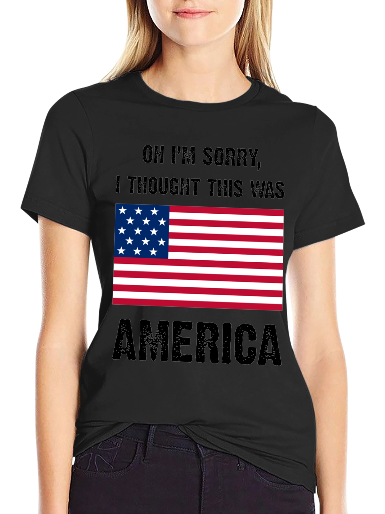 Funny America Graphic T-Shirt Patriotic Tee