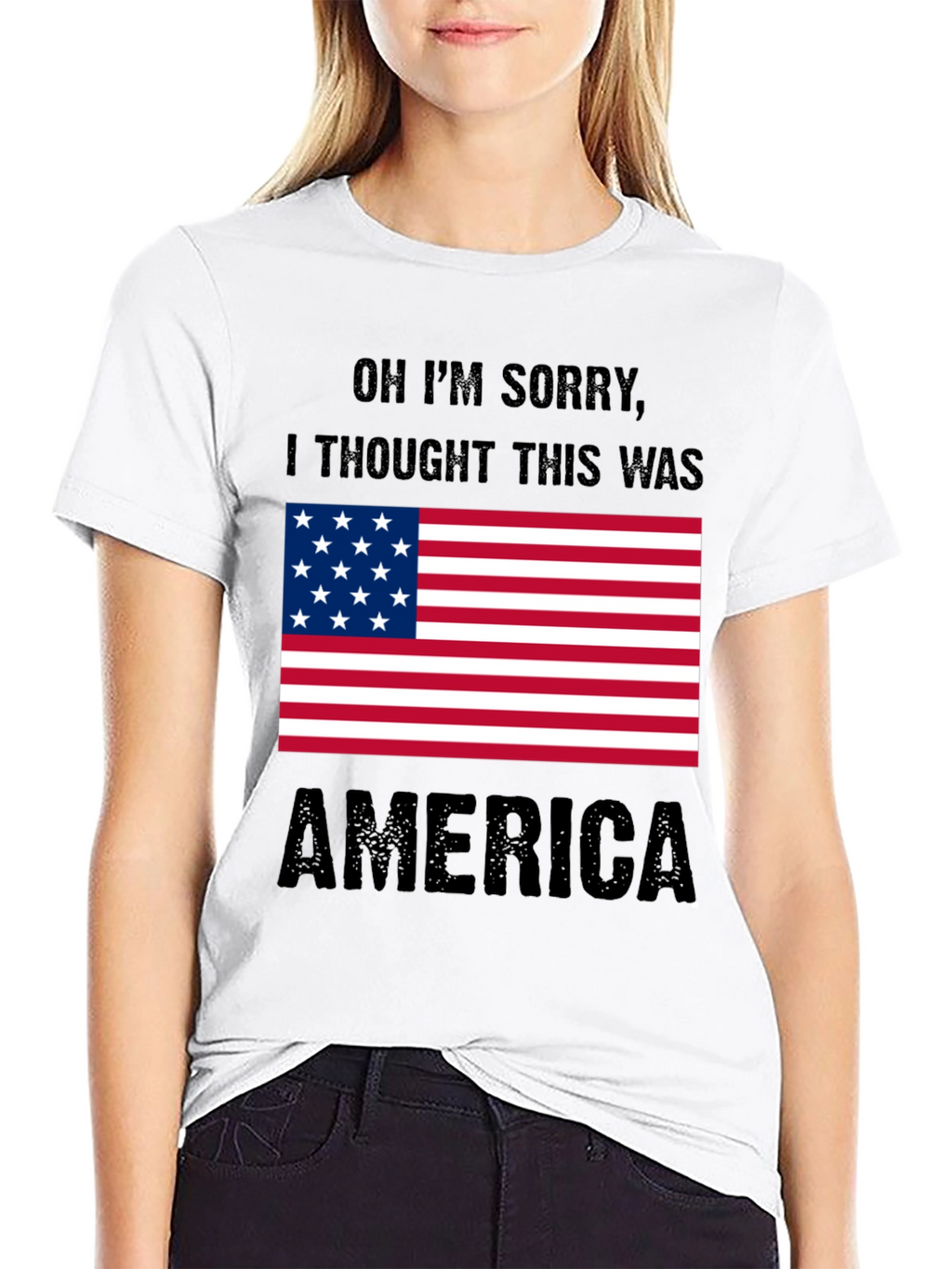 Funny America Graphic T-Shirt Patriotic Tee