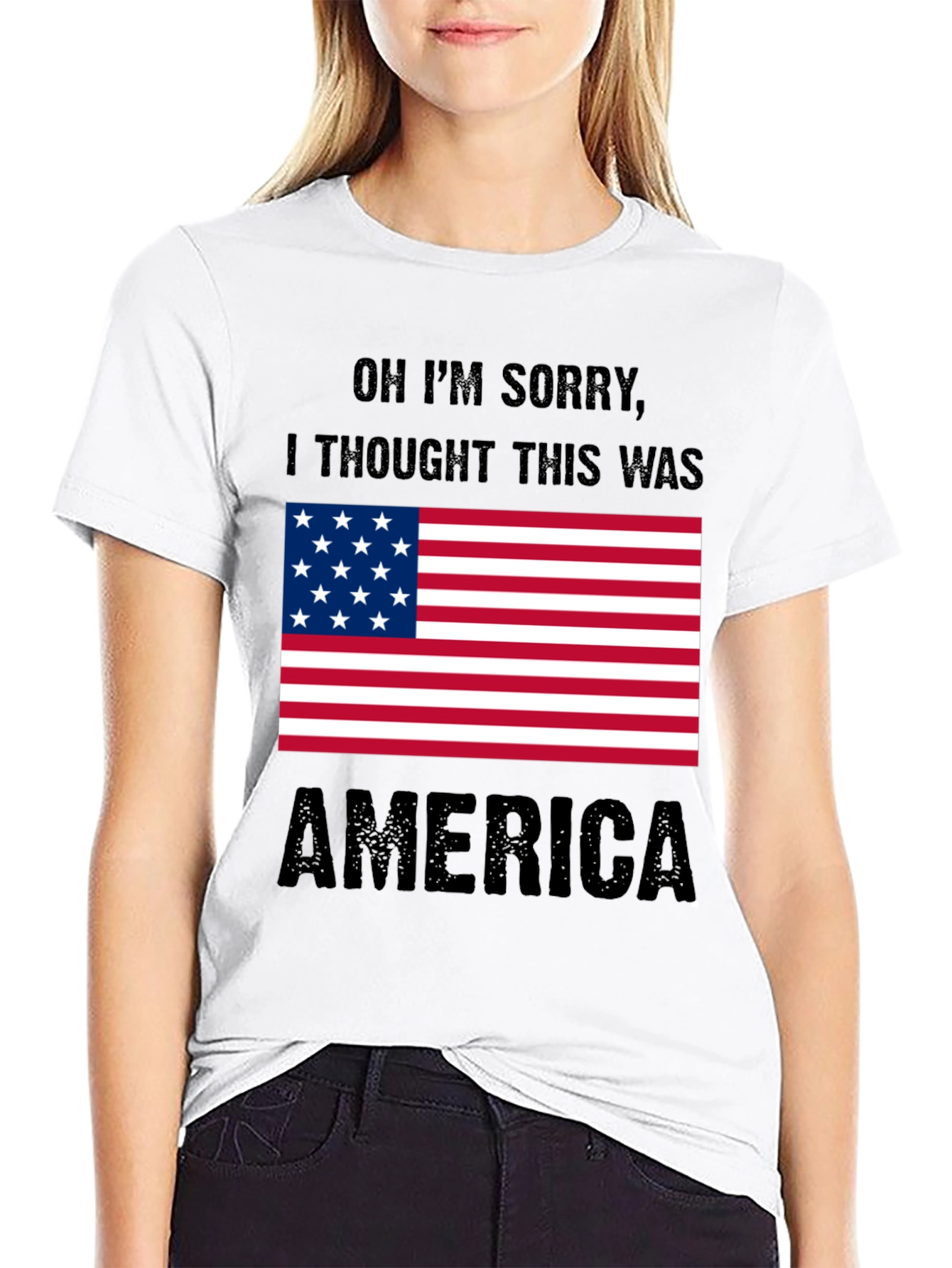 Funny America Graphic T-Shirt Patriotic Tee