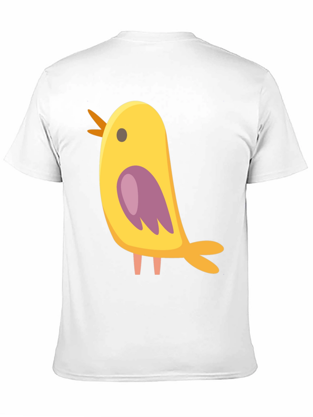Cute Bird Graphic Tee - Black Cotton Blend