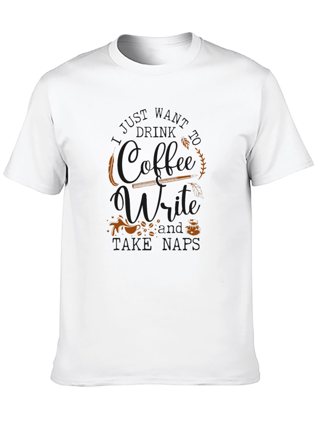 Coffee Write Take Naps Graphic T-Shirt