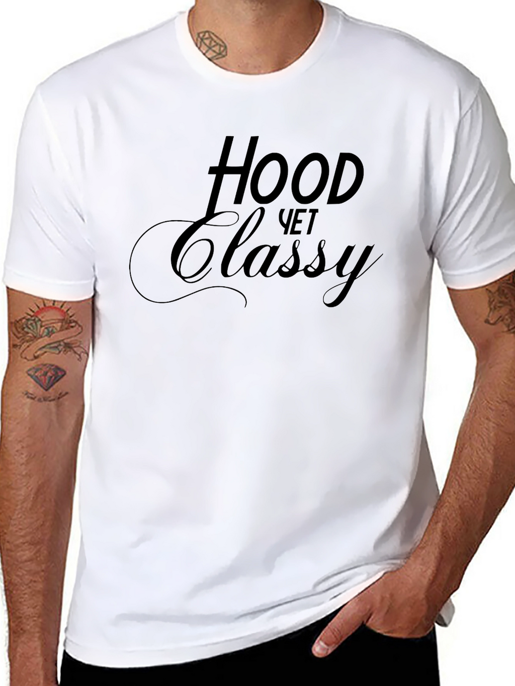Hood Yet Classy Black T-Shirt
