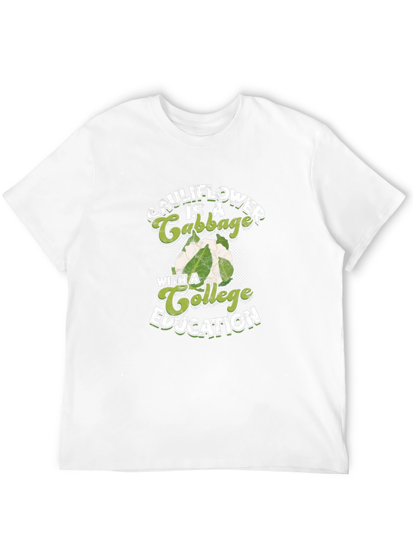 Cauliflower College Education Graphic T-Shirt