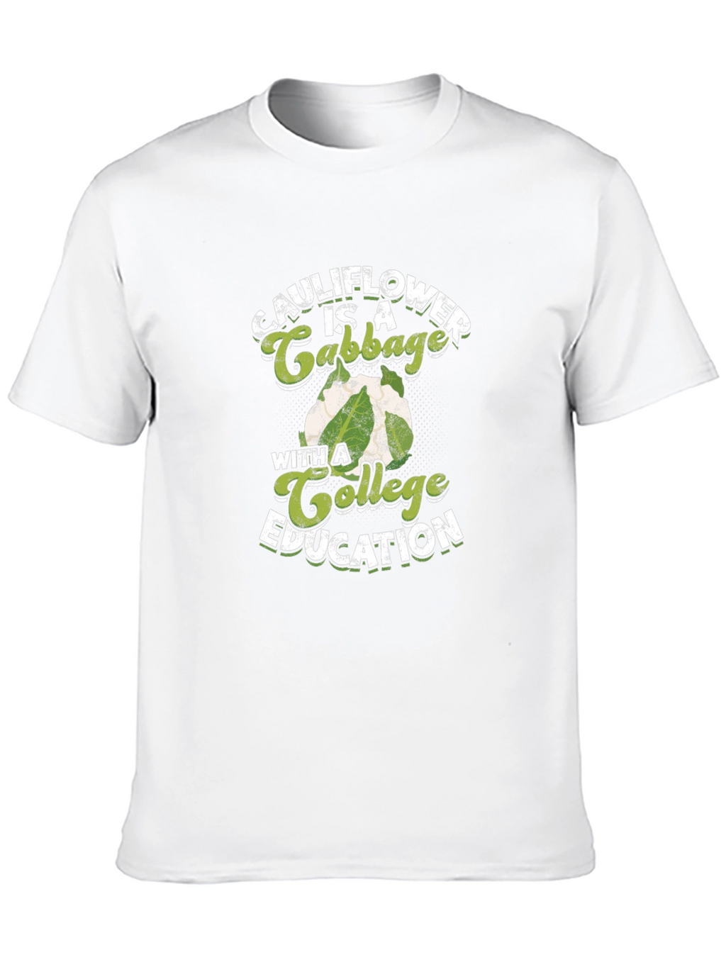 Cauliflower College Education Graphic T-Shirt