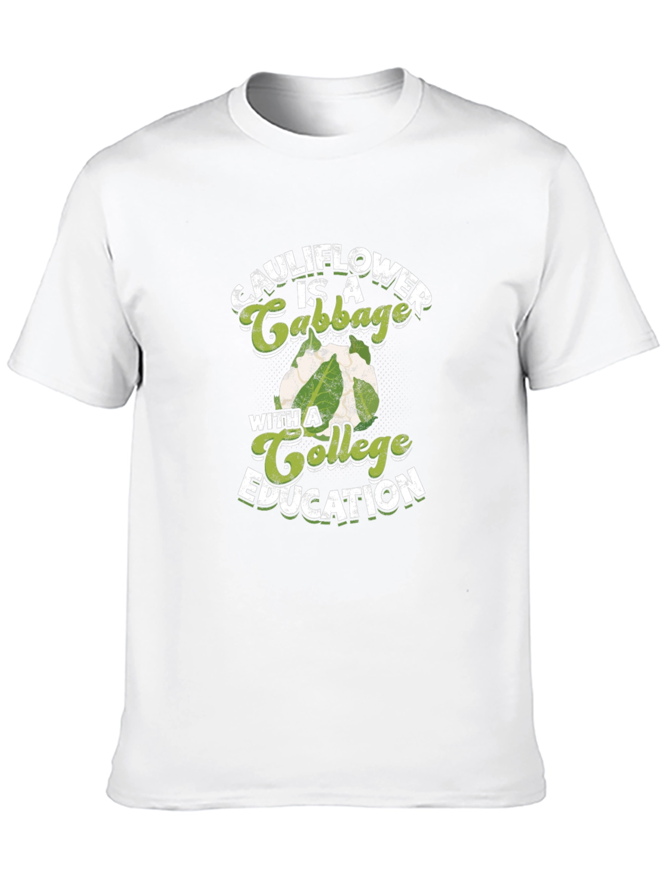 Cauliflower College Education Graphic T-Shirt