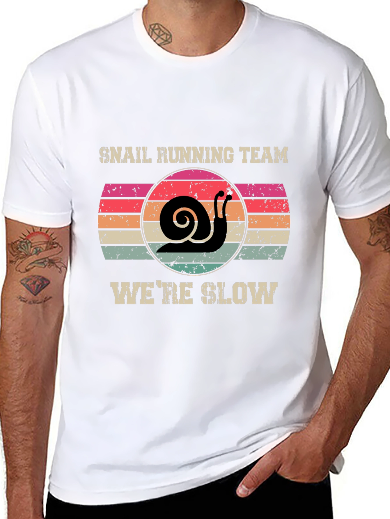Snail Running Team T-Shirt - Were Slow Novelty Tee