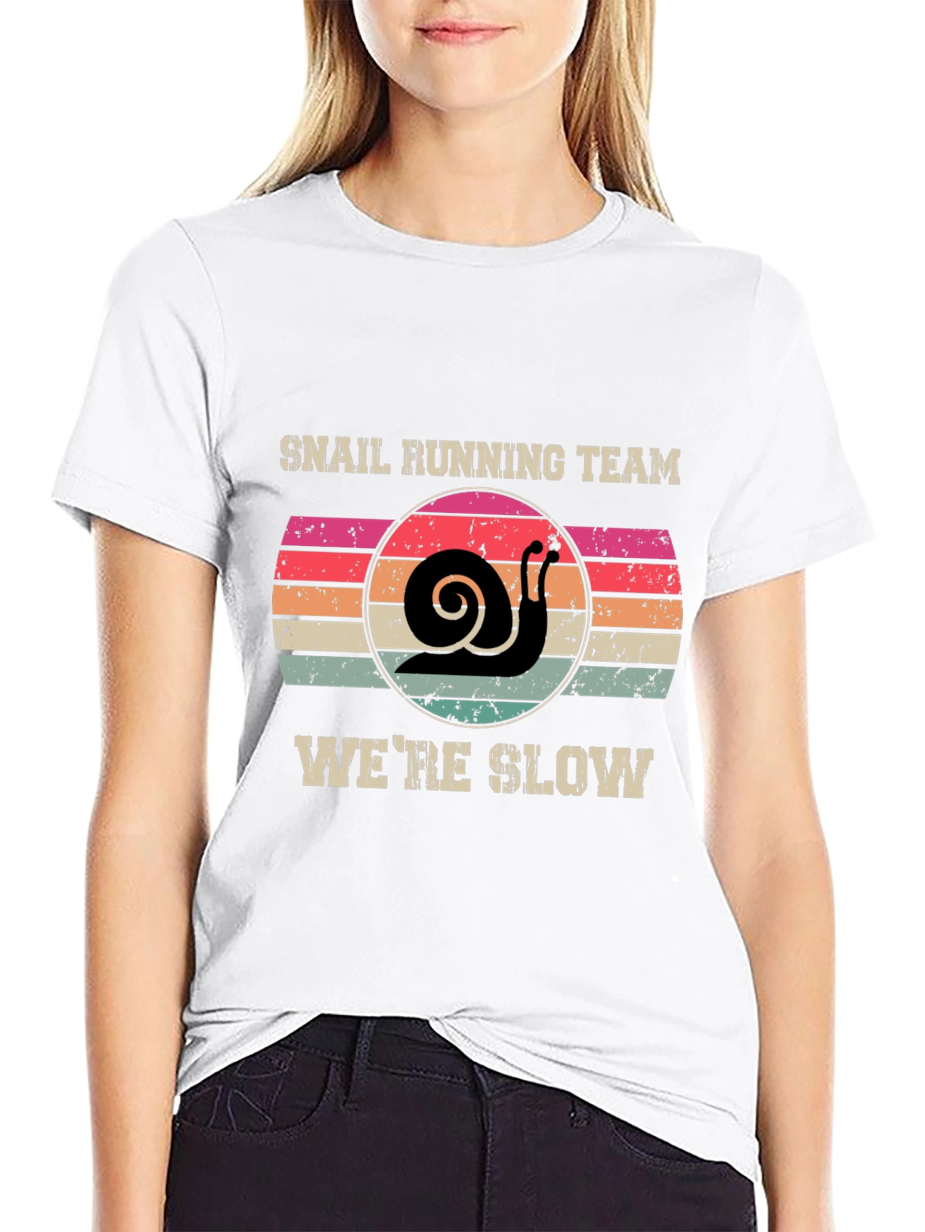 Snail Running Team T-Shirt - Were Slow Novelty Tee
