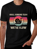 Snail Running Team T-Shirt - Were Slow Novelty Tee