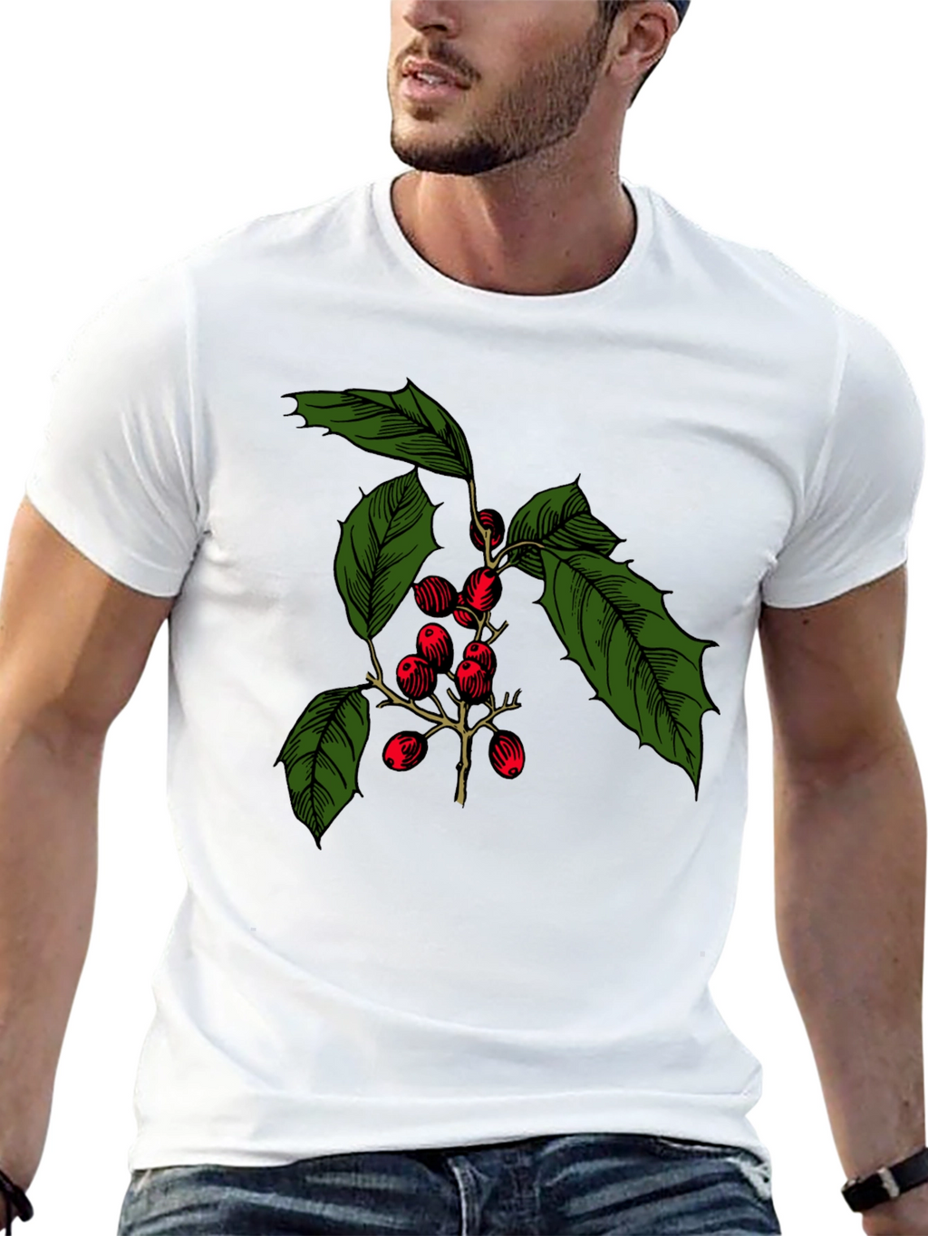 Holiday Holly Berry T-Shirt - Festive Christmas Tee