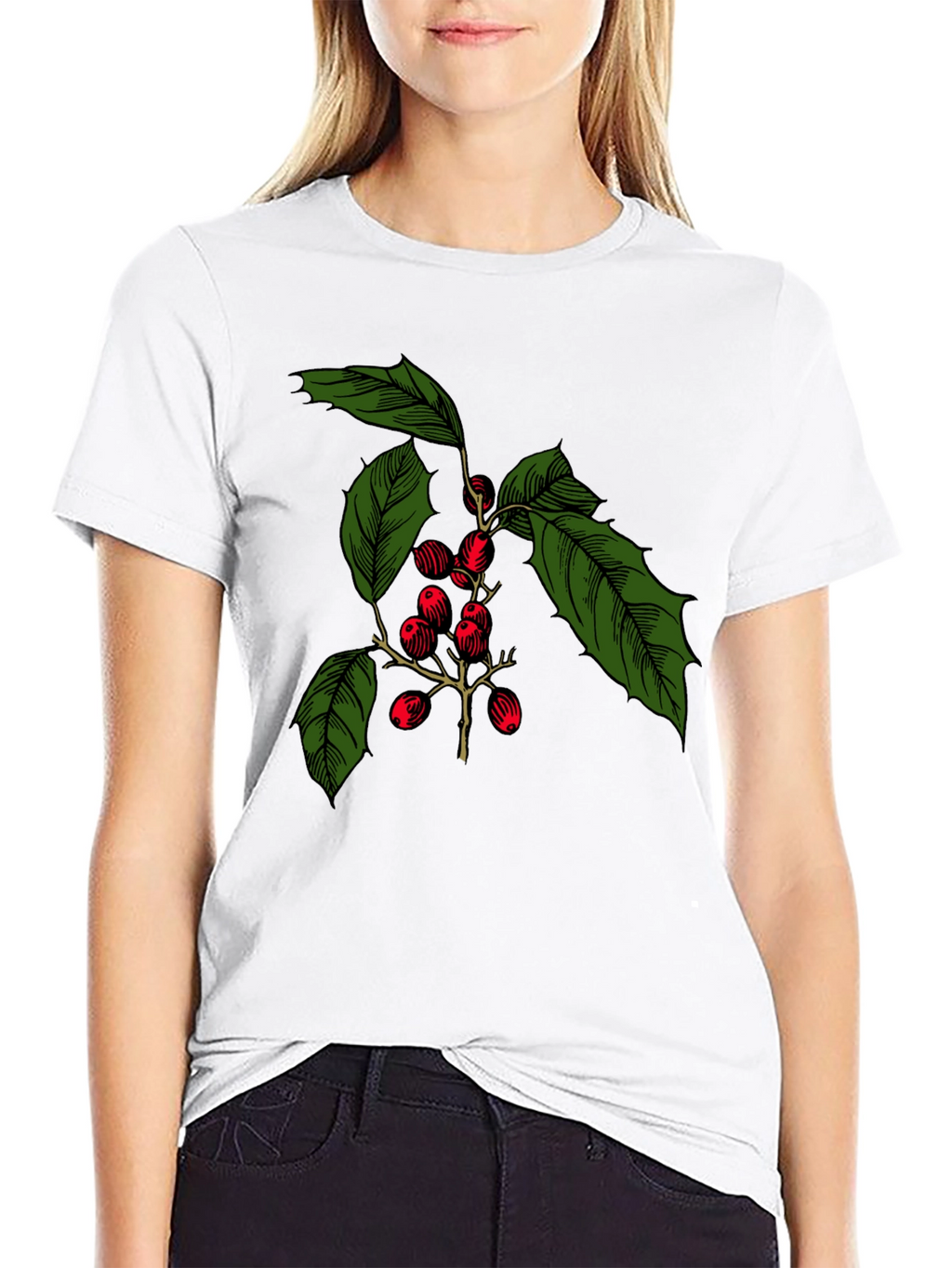 Holiday Holly Berry T-Shirt - Festive Christmas Tee