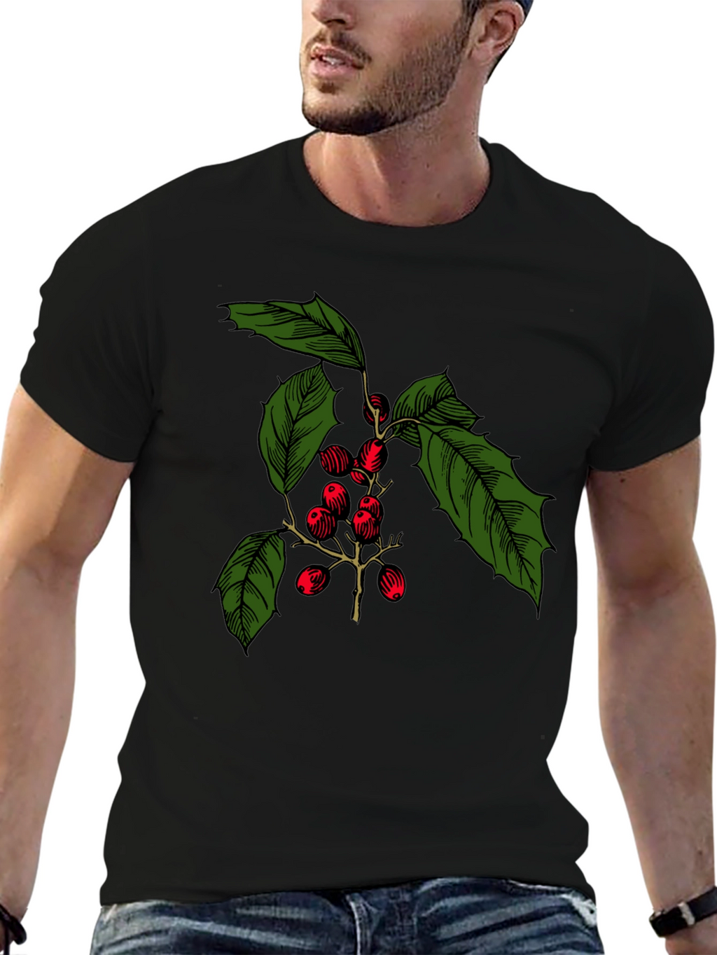 Holiday Holly Berry T-Shirt - Festive Christmas Tee