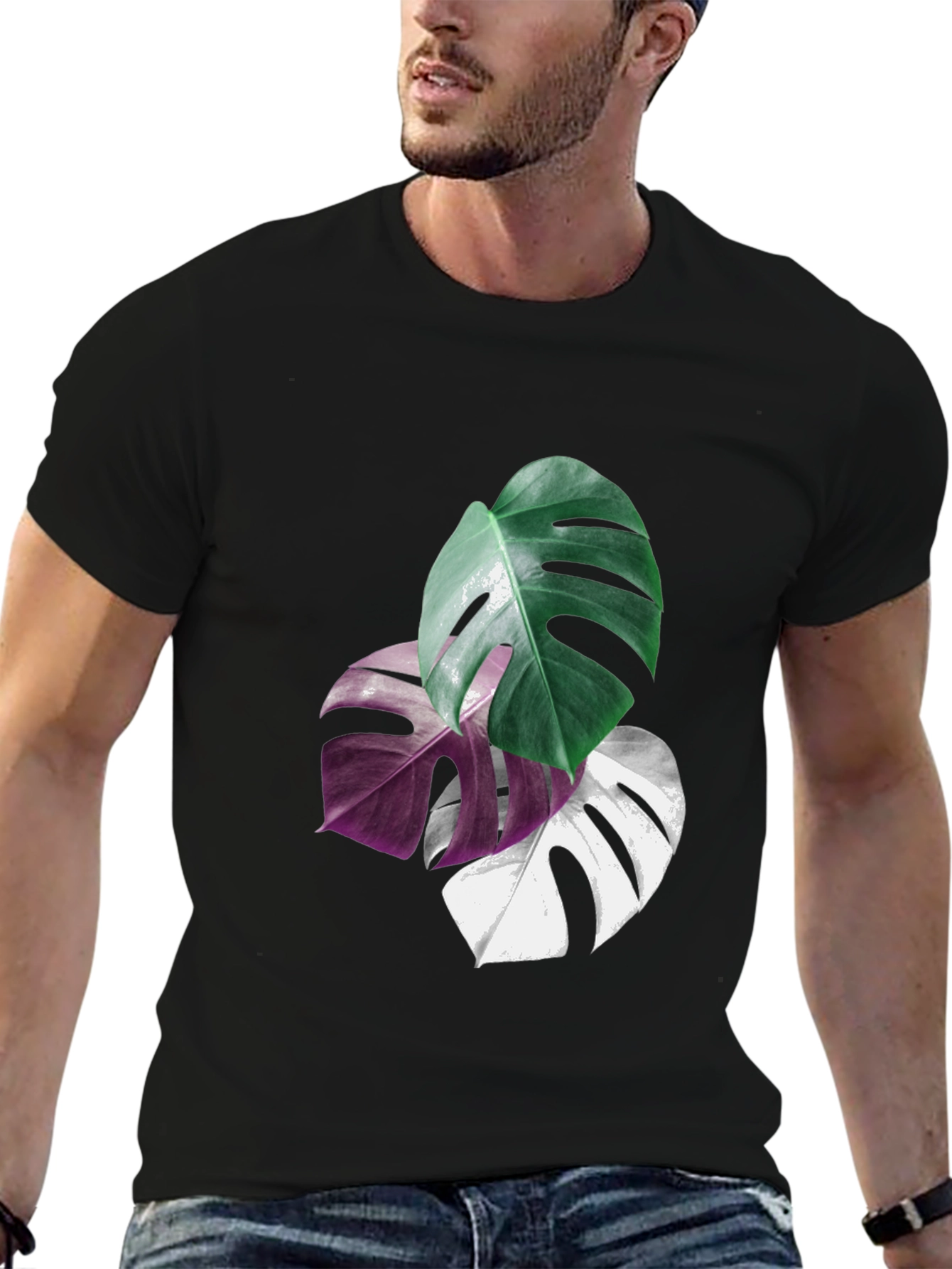 Tropical Leaf T-Shirt - Stylish Graphic Tee