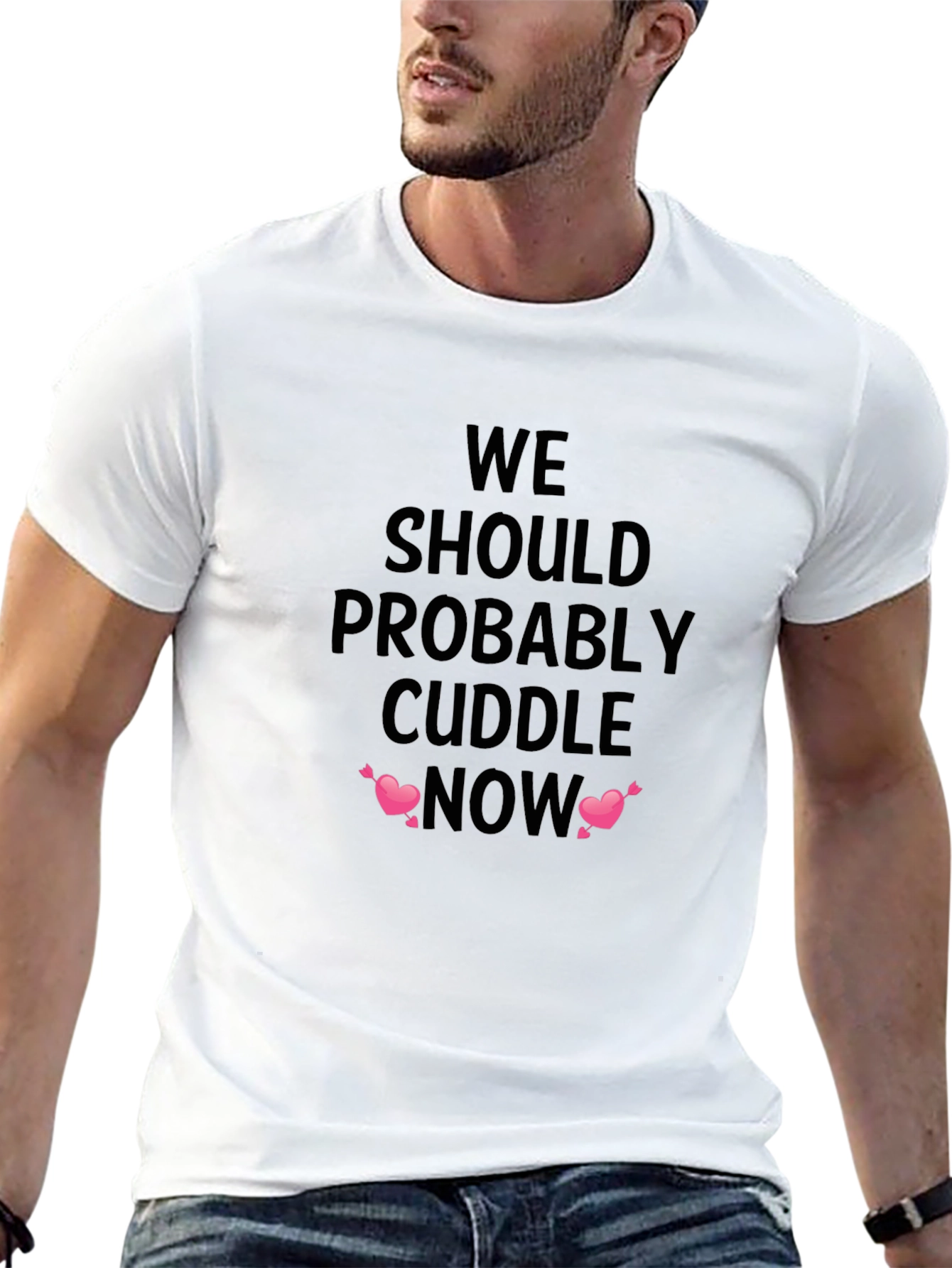 We Should Probably Cuddle Now Black T-Shirt