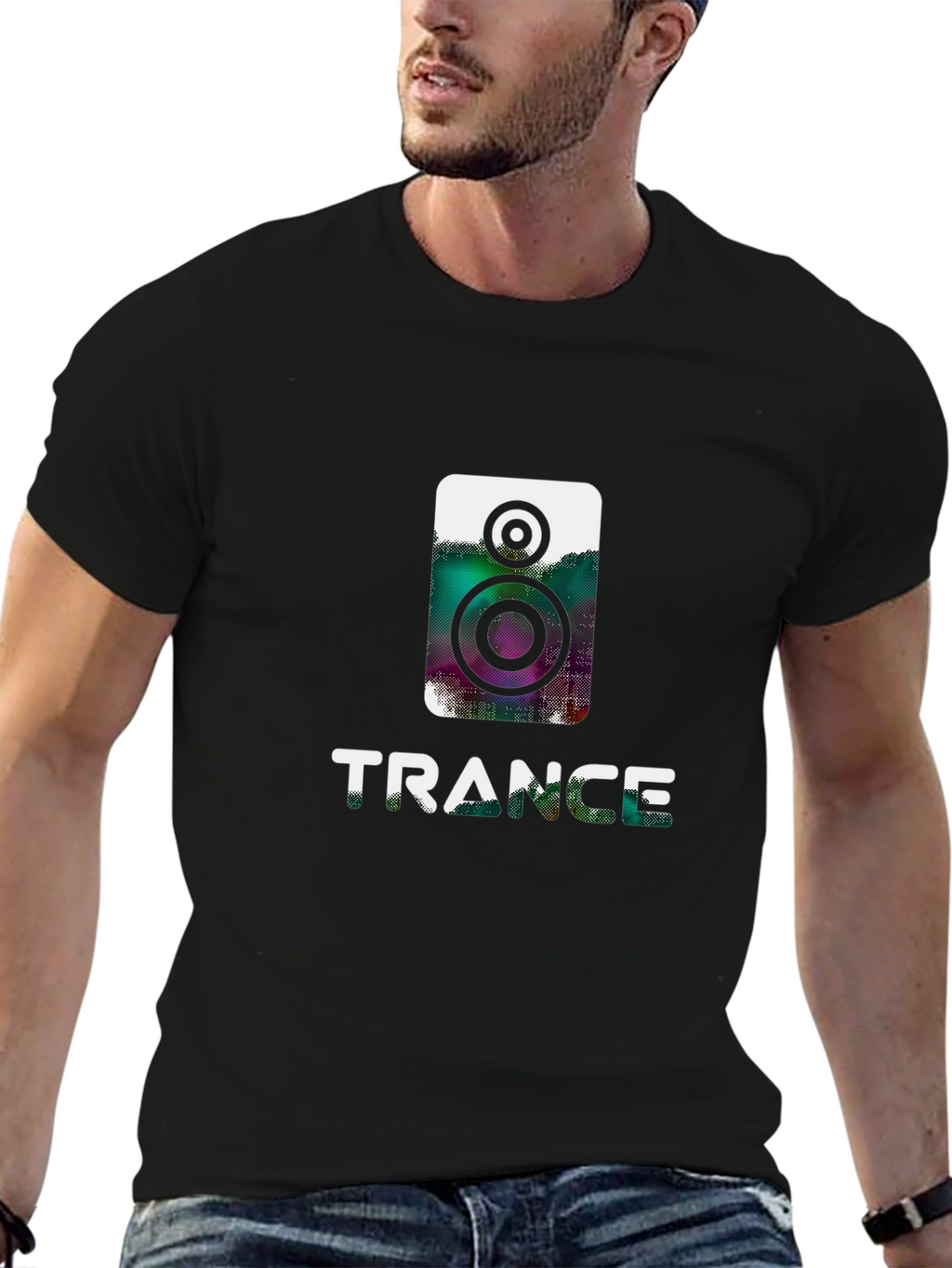 Trance Music Graphic Tee - Black Cotton Shirt