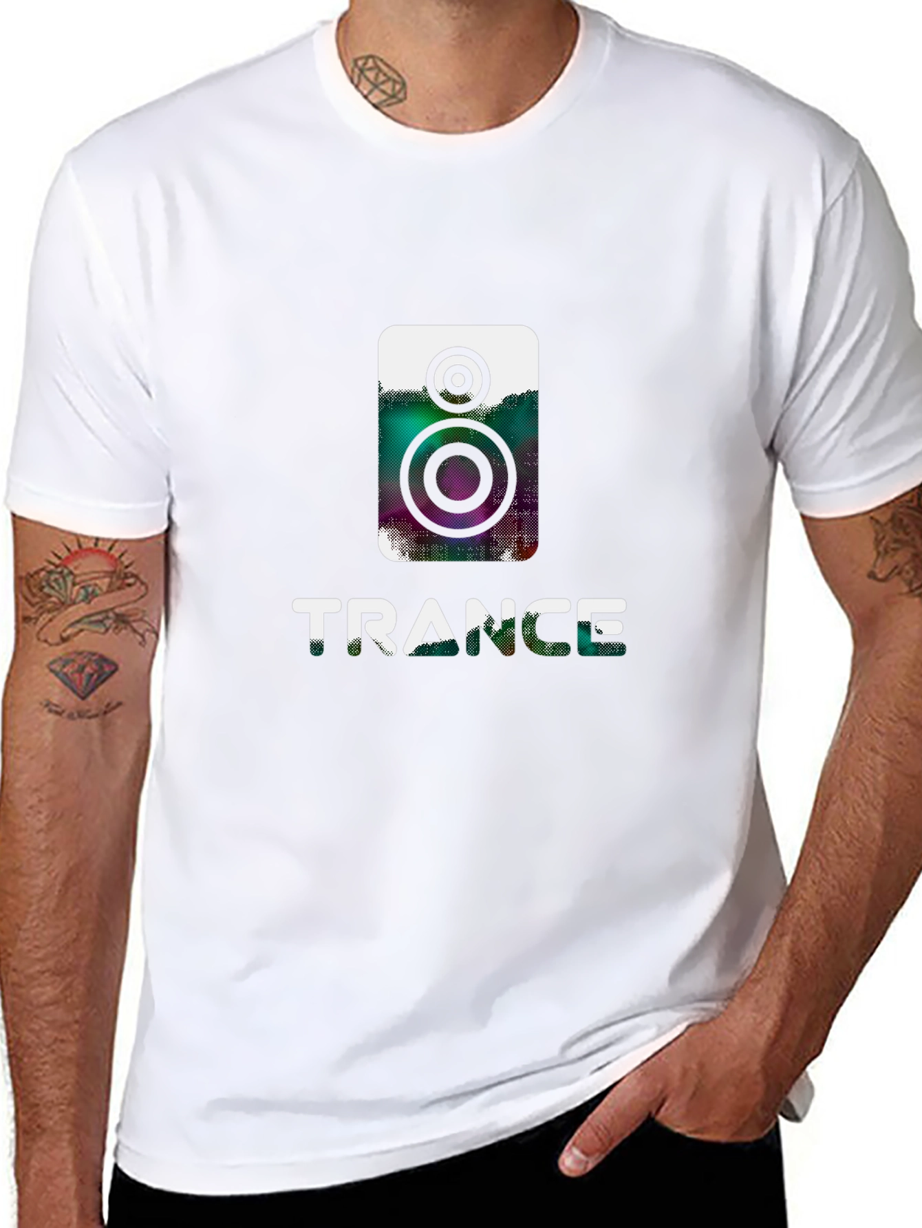 Trance Music Graphic Tee - Black Cotton Shirt